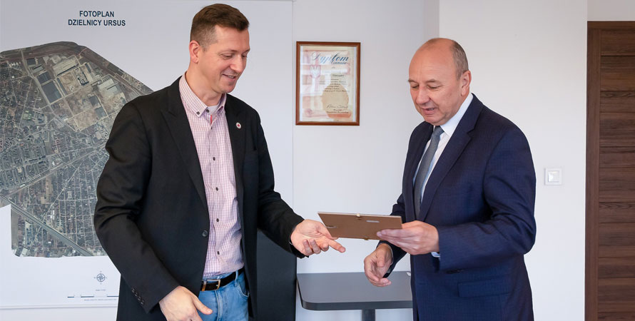 Prezes Piotr Szklany oraz Bogdan Olesiński Bogusła